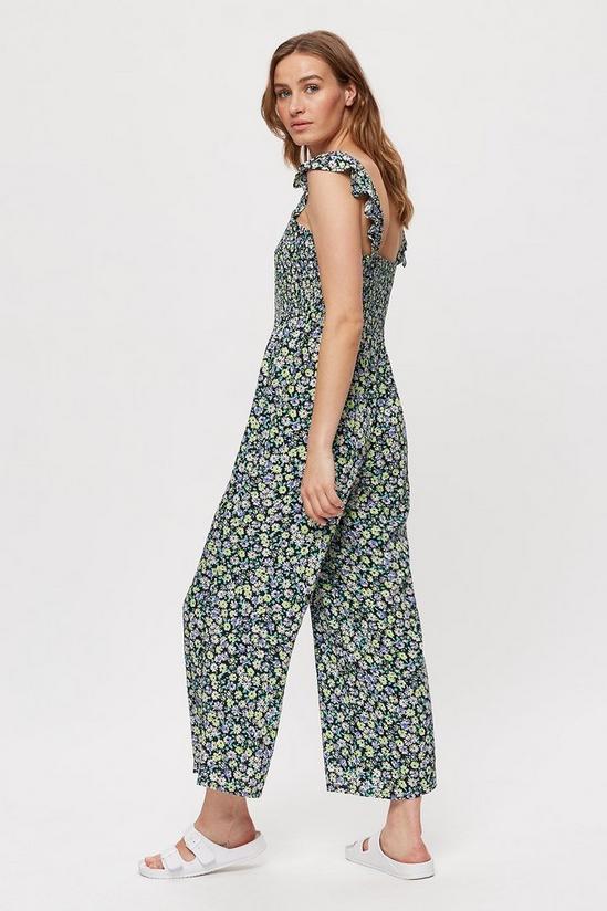Dorothy Perkins Multi Floral Shirred Jumpsuit 3