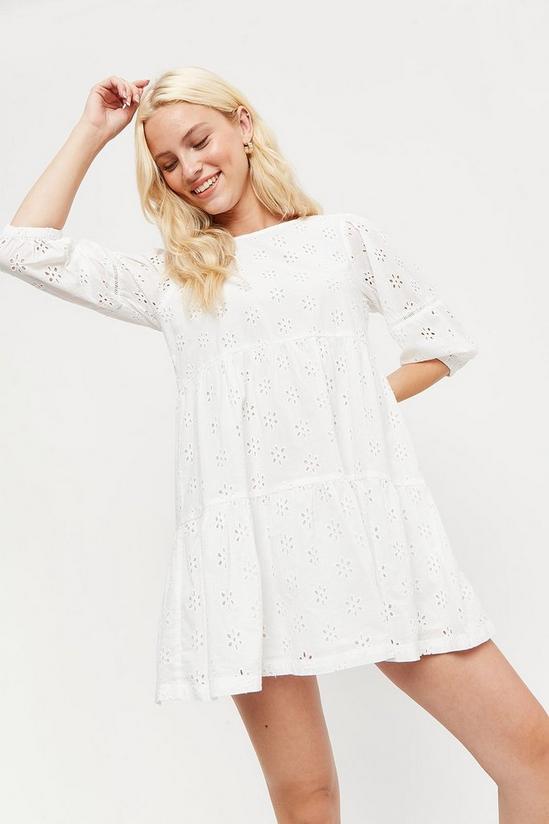 Dorothy Perkins Ivory Embroidery Smock Tunic 1
