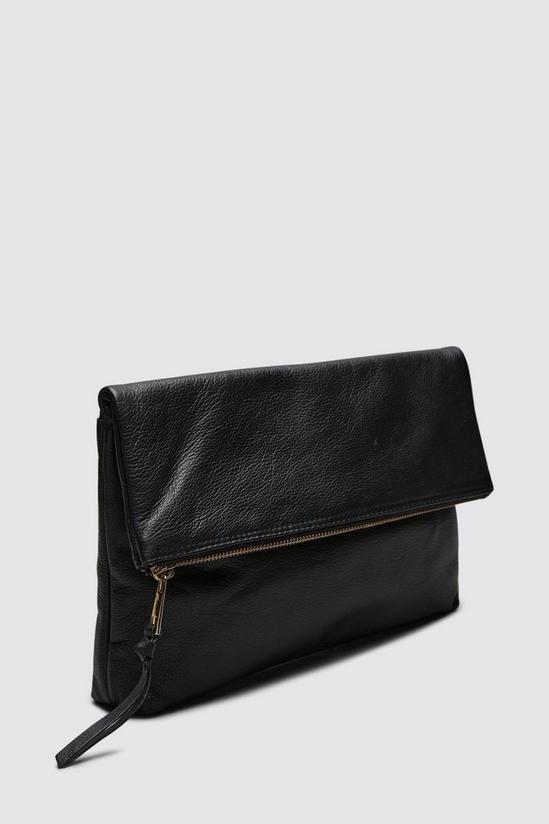 Dorothy Perkins Real Leather Foldover Clutch 2