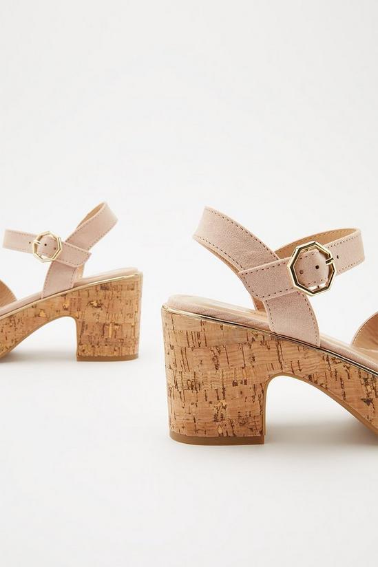 Dorothy Perkins Wide Fit Blush Rome Cross Strap Wedges 4