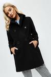 Dorothy Perkins Petite Dolly Coat With Faux Fur Collar thumbnail 1