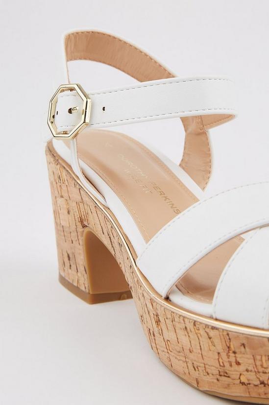 Dorothy Perkins Wide Fit Rome Cross Strap Wedges 3
