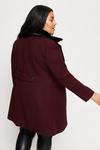 Dorothy Perkins Curve Dolly Coat With Faux Fur Collar thumbnail 3