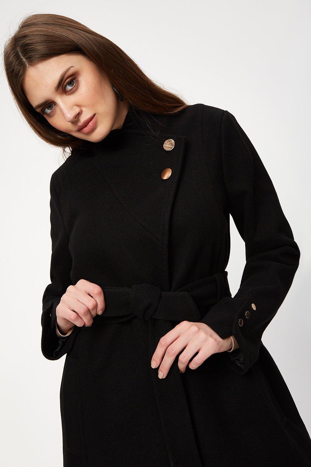 Dorothy perkins black outlet wrap coat