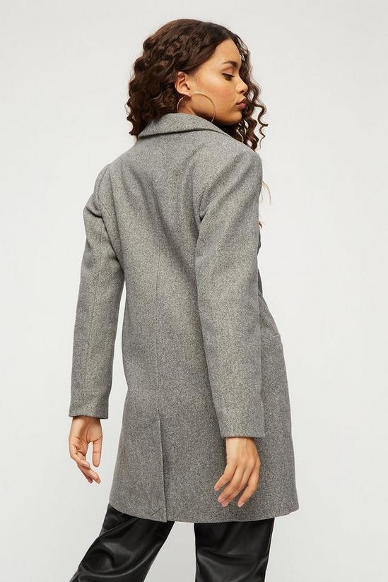 Dorothy Perkins Petite Charcoal Double Breasted Coat 3