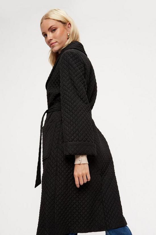 Dorothy Perkins Longline Quilted Wrap Coat 3