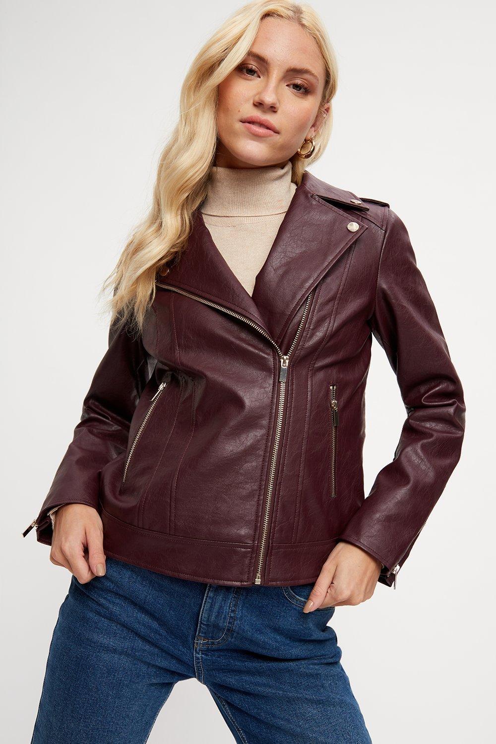 Ladies leather on sale jackets dorothy perkins