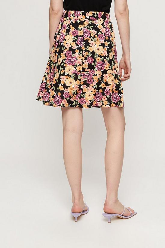 Dorothy Perkins Yellow Purple Floral Flippy Mini Skirt 3
