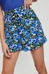 Dorothy Perkins Blue Floral Tie Front Woven Shorts thumbnail 4