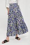 Dorothy Perkins Multicoloured Floral Tiered Woven Midi Skirt thumbnail 2