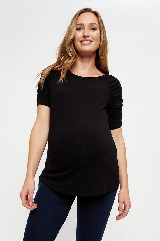 Dorothy Perkins Maternity Ruched Sleeve Top 1
