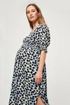 Dorothy Perkins Maternity Blue Floral Shirred Midi Dress thumbnail 4