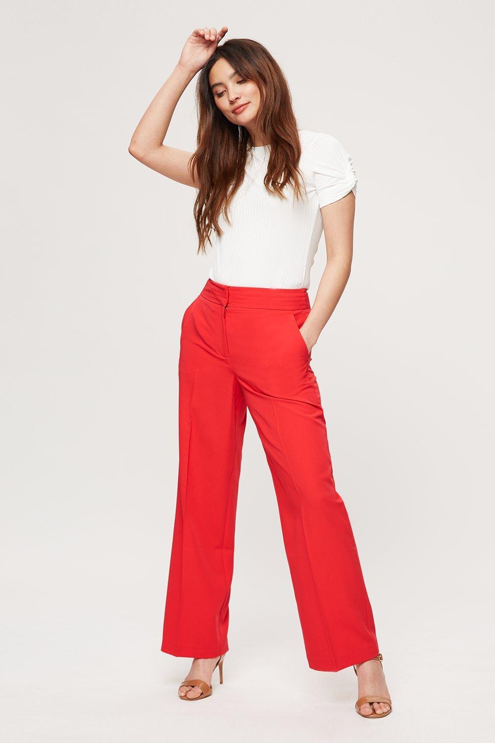 Women's petite hot sale red pants