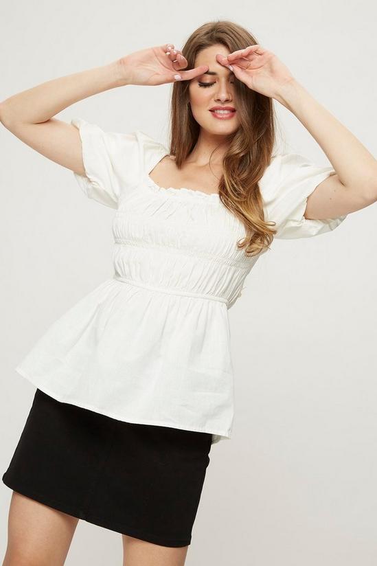 Dorothy Perkins Tall Ivory Puff Sleeve Top 1