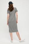 Dorothy Perkins Charcoal Stripe T-shirt Midi Dress thumbnail 3