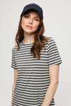 Dorothy Perkins Charcoal Stripe T-shirt Midi Dress thumbnail 4