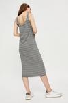 Dorothy Perkins Charcoal Stripe Scoop Neck Midi Dress 1 thumbnail 3