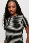 Dorothy Perkins Black Stripe T-shirt Midi Dress thumbnail 4