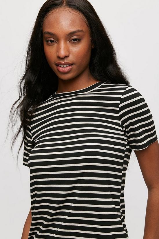 Dorothy Perkins Black Stripe T-shirt Midi Dress 4