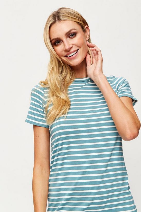 Dorothy Perkins Blue Stripe T-shirt Midi Dress 4