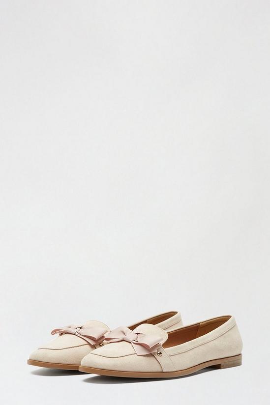 Dorothy Perkins Blush Leatrice Bow Loafers 1