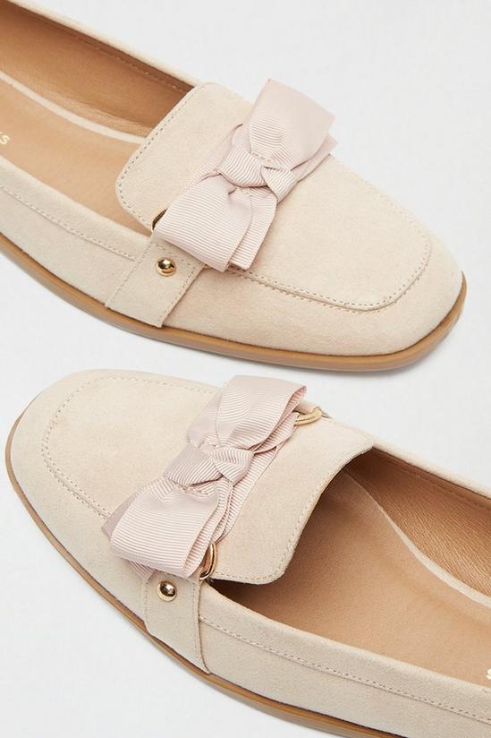 Dorothy Perkins Blush Leatrice Bow Loafers 3
