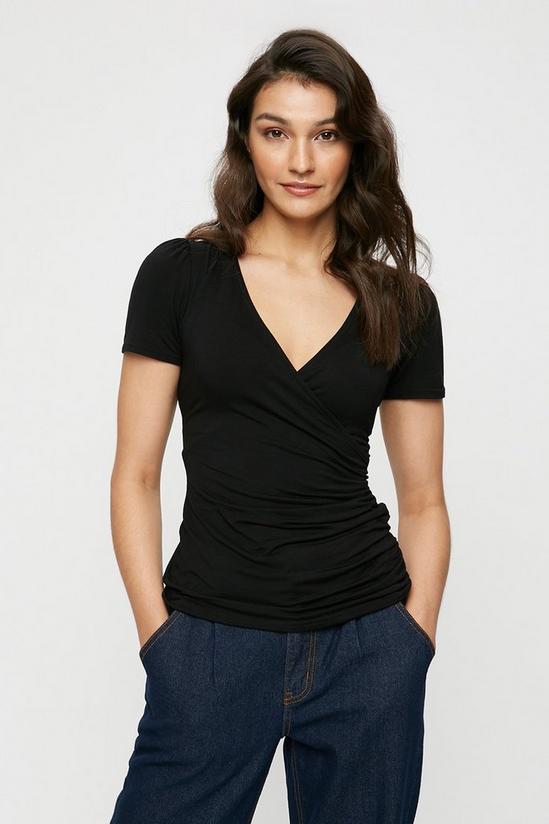 Dorothy Perkins Ruched Side Wrap T-Shirt 1
