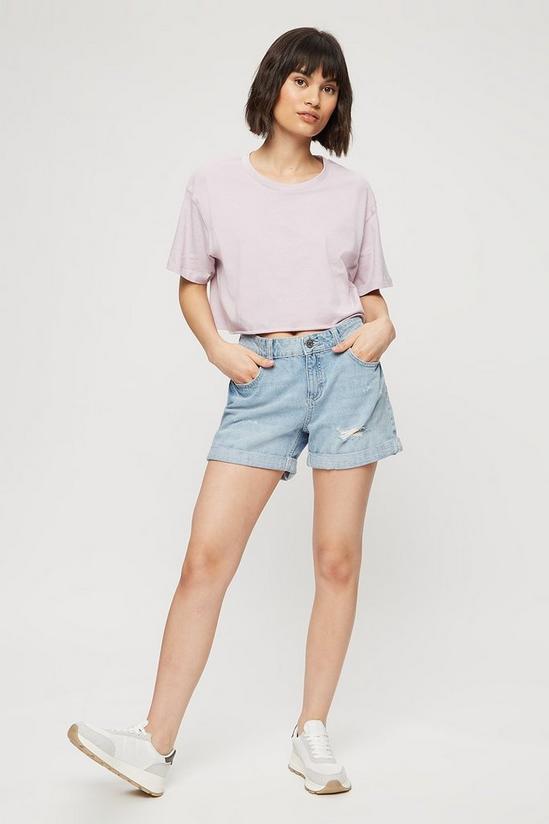 Dorothy Perkins Petite Oversized Cropped T-Shirt 2