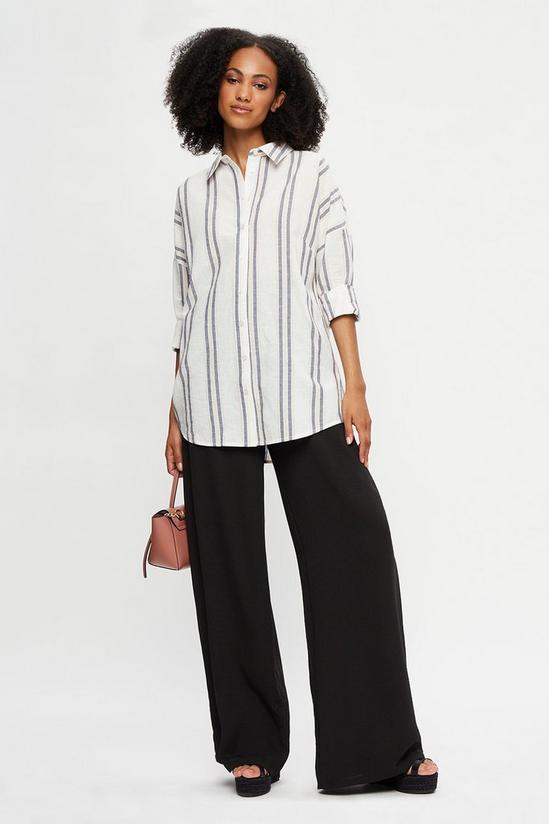 Dorothy Perkins Tall Stripe Linen Look Shirt 2