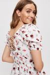 Dorothy Perkins Ivory Floral Lace Back Poplin Top thumbnail 1