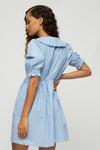 Dorothy Perkins Petite Blue Gingham Frill Collar Dress thumbnail 3