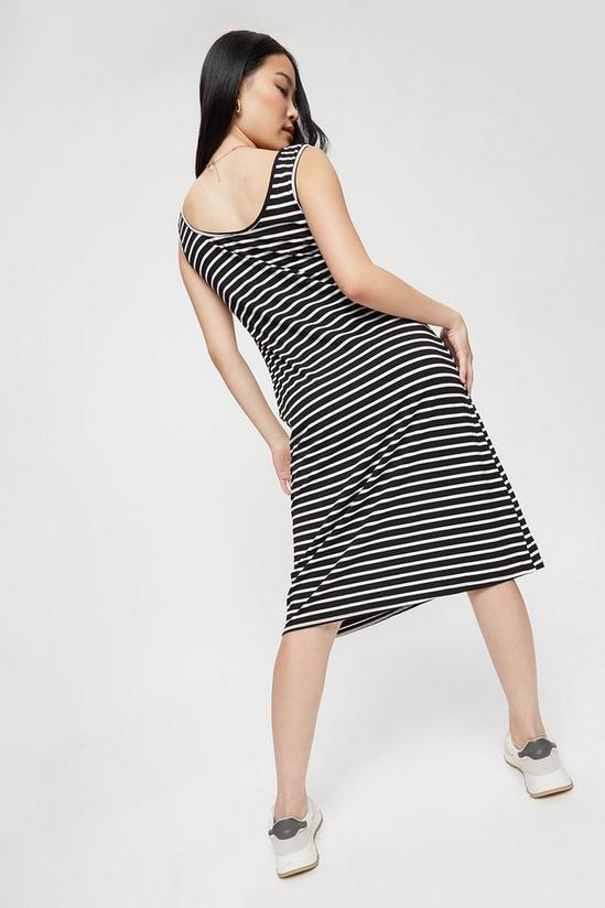Dorothy Perkins Petite Mono Stripe Midi Dress 3