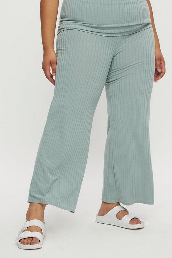 Dorothy Perkins Curve Sage Wide Leg Trousers 2
