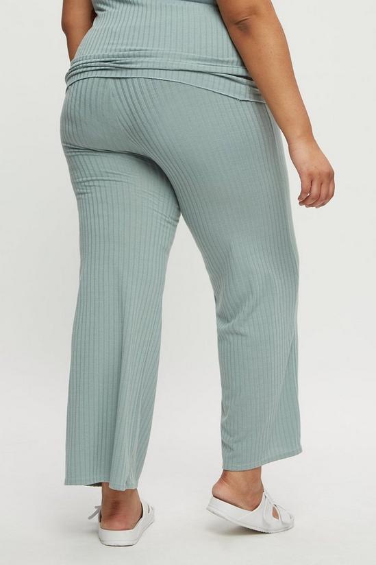 Dorothy Perkins Curve Sage Wide Leg Trousers 3