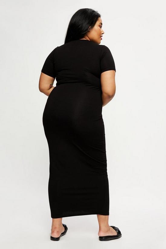 Dorothy Perkins Curve Black T-shirt Maxi Dress 3