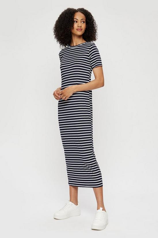 Dorothy Perkins Tall Navy Stripe T-shirt Maxi Dress 2
