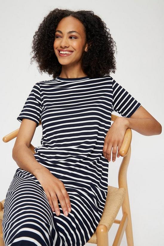 Dorothy Perkins Tall Navy Stripe T-shirt Maxi Dress 4