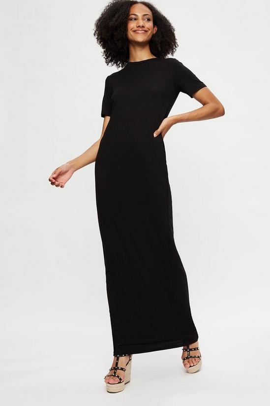Dorothy Perkins Tall Black T-shirt Maxi Dress 1
