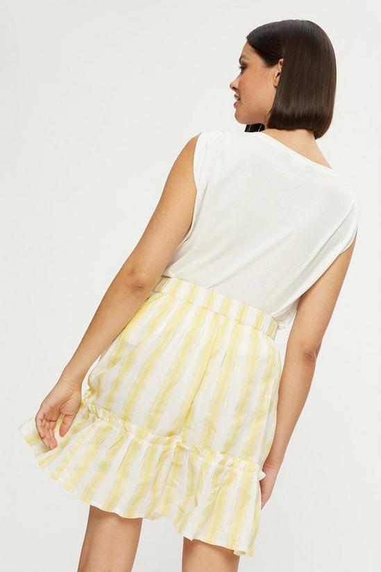 Dorothy Perkins Yellow Stripe Linen Look Mini Co-ord 3