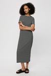 Dorothy Perkins Tall Mono Stripe T-shirt Midi Dress thumbnail 2