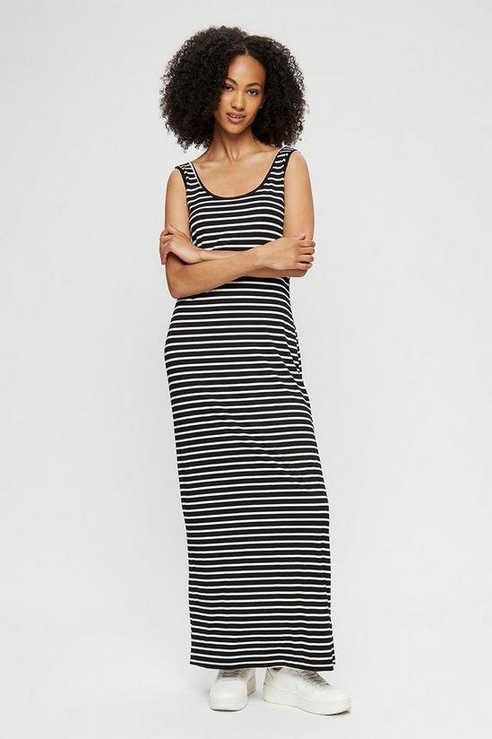 Dorothy Perkins Tall Mono Stripe Sleeveless Maxi Dress 1