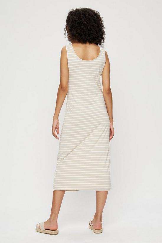 Dorothy Perkins Tall Neutral Stripe Sleeveless Midi Dress 3