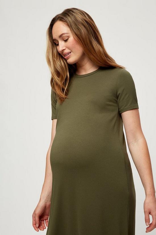 Dorothy Perkins Maternity Khaki T-shirt Maxi Dress 4