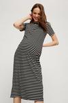 Dorothy Perkins Maternity Mono Stripe T-shirt Midi Dress thumbnail 2