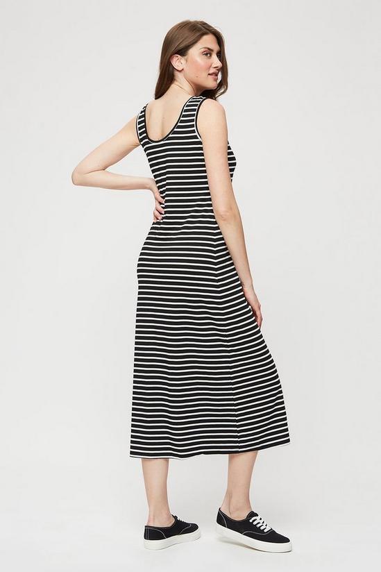 Dorothy Perkins Tall Mono Stripe Sleeveless Midi Dress 3