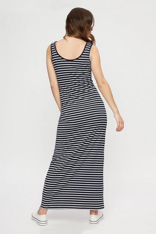 Dorothy Perkins Maternity Navy Stripe Sleeveless Maxi Dress 3