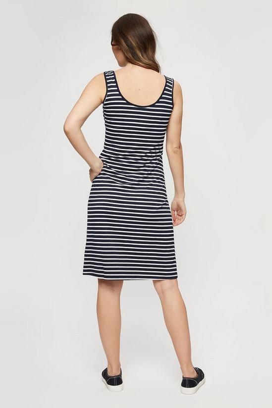 Dorothy Perkins Maternity Navy Stripe Sleeveless Midi Dress 3