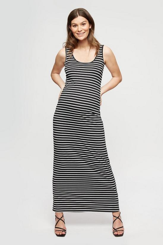 Dorothy Perkins Maternity Mono Stripe Sleeveless Maxi Dress 2