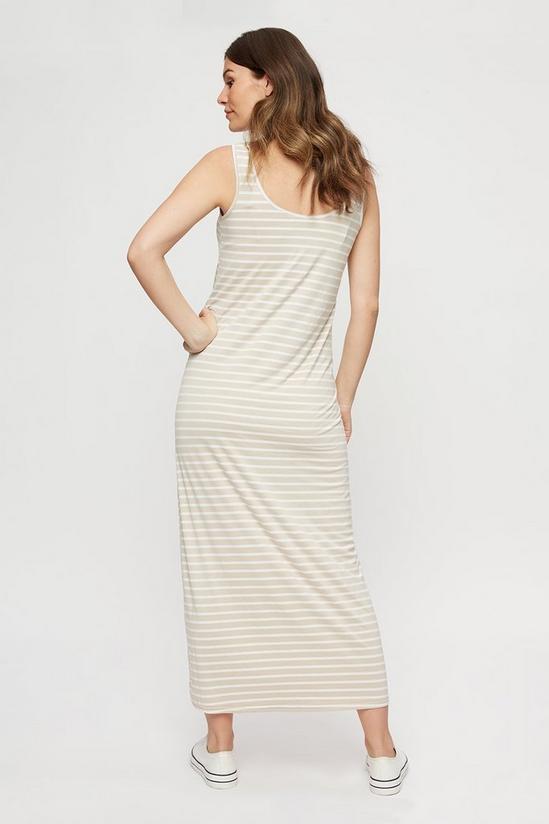 Dorothy Perkins Maternity Stone Stripe Sleeveless Maxi Dress 3