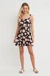 Dorothy Perkins Petite Ruched Floral Fit And Flare Dress thumbnail 2